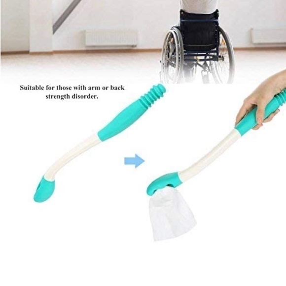 Fanwer Long Reach Toilet Aid Teal and White - Picture 2 of 5